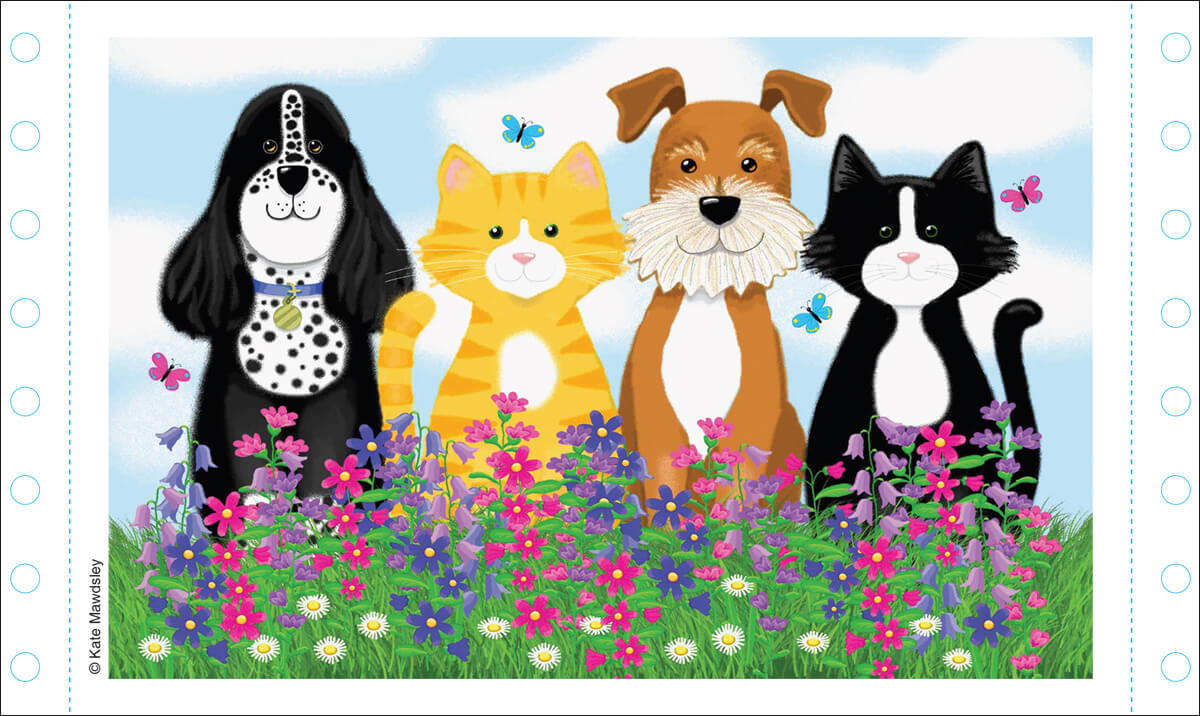 Flower Pets Postcard Continuous