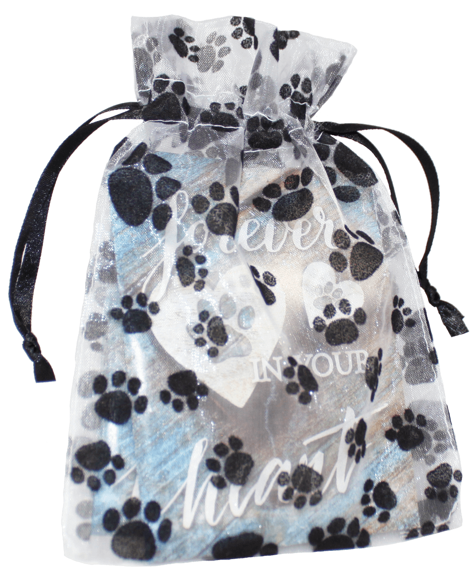 Pawprint Sheer Organza Bags (SHEERBAG1) Purchase Organza Bags - Main Image