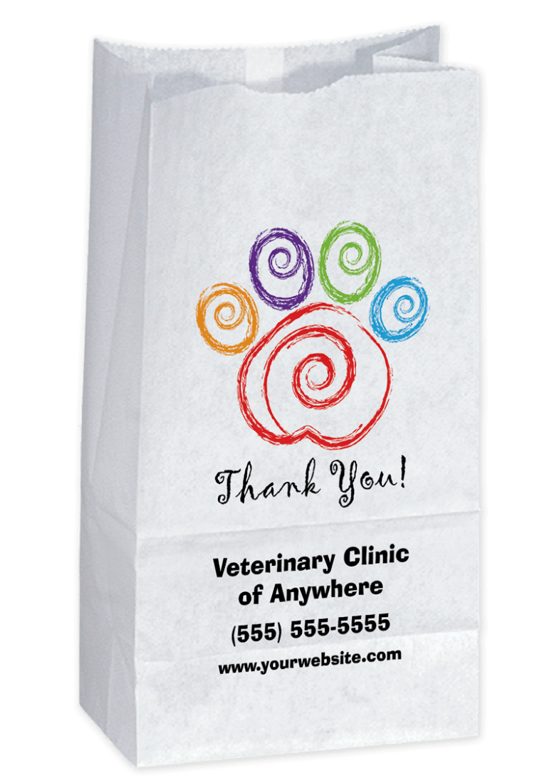 Custom PetThemed Popcorn Bags (CPOPBAG1) Order Customized Veterinary