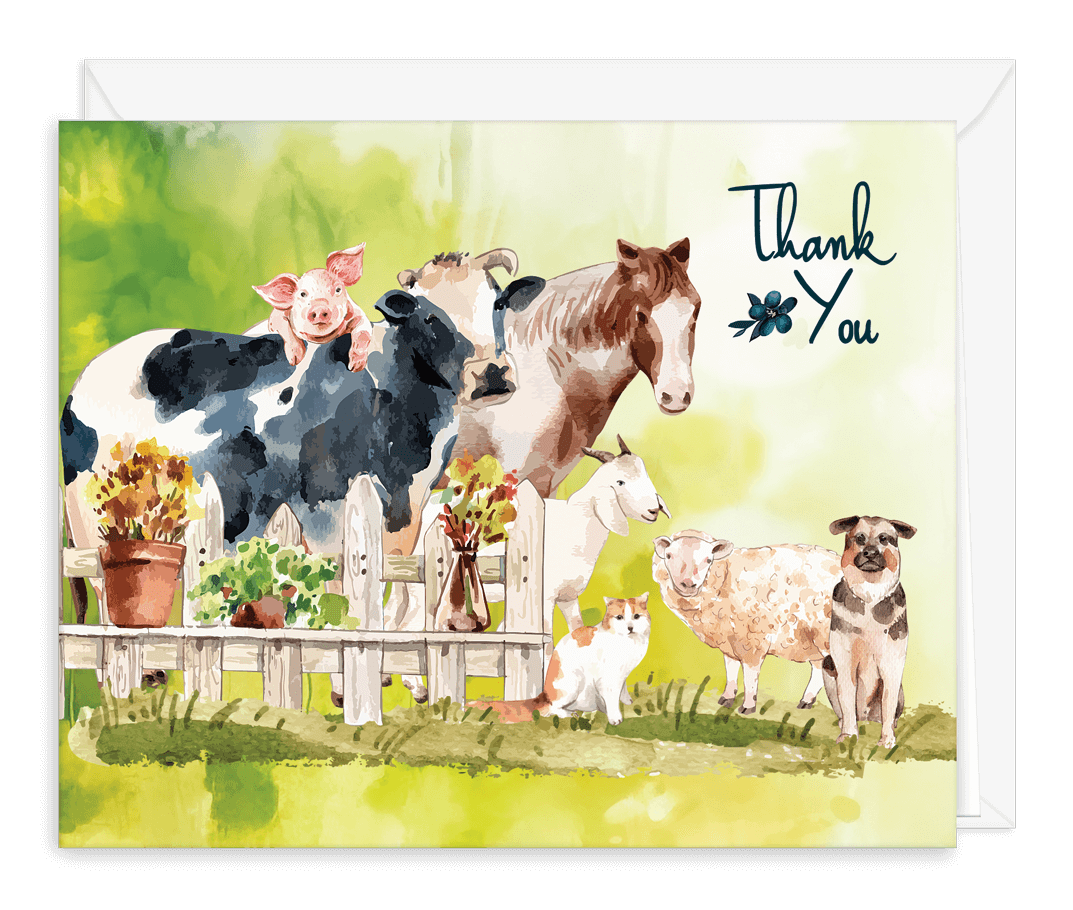 thank you card farm