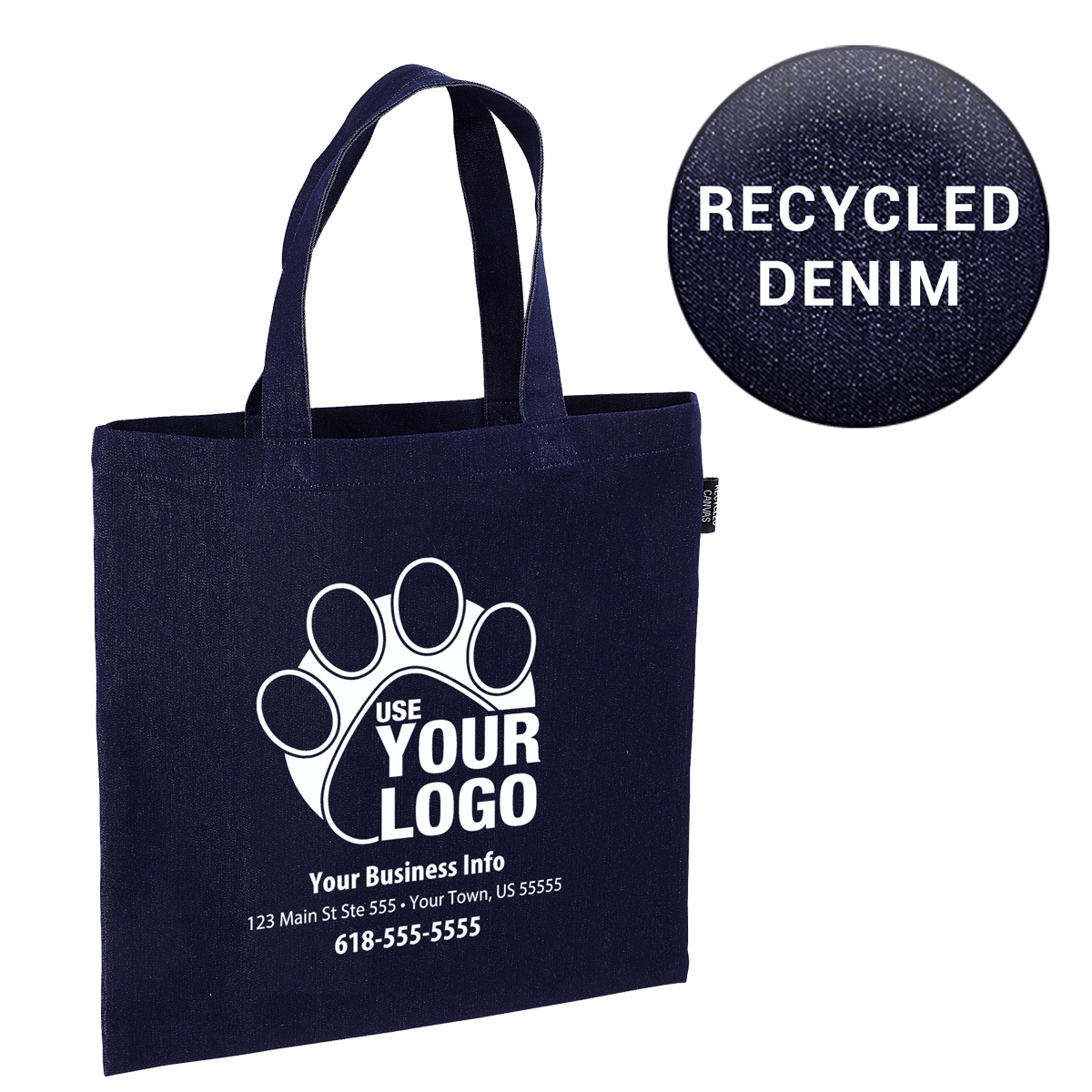 personalized denim bag