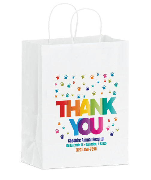 flat bottom paper bag for veterinarians