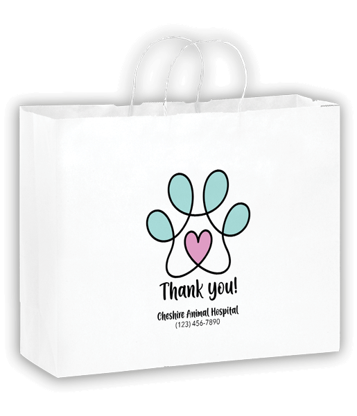 flat bottom paper bag for veterinarians